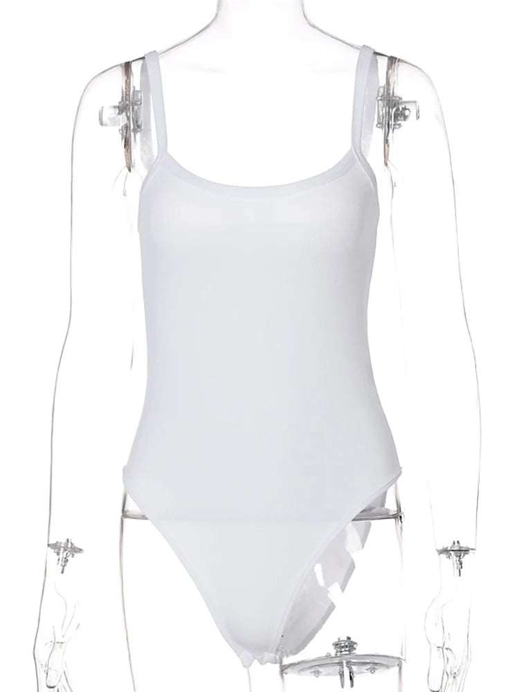 Casual Basic White Bodysuit